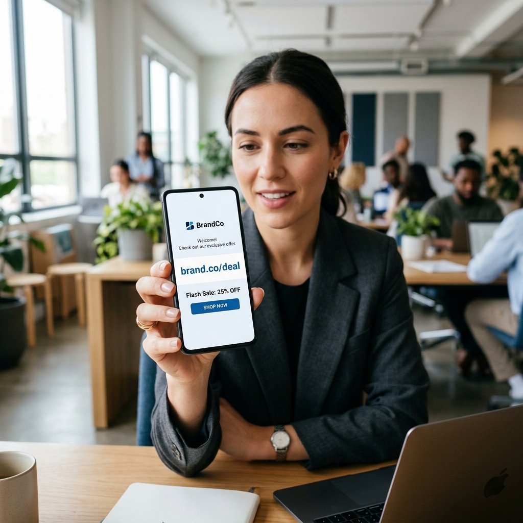 AI-generated realistic and professional blog cover illustration for 'How to Create Branded Short Links for Your Business'